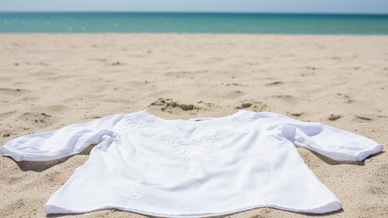 Sabrina in Snow - Beach Embroidery